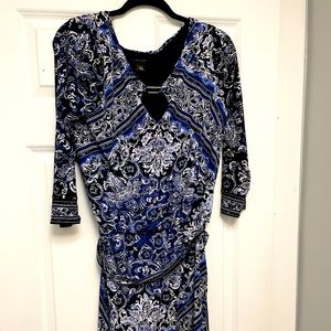 White House Black Market blue/black Tunic